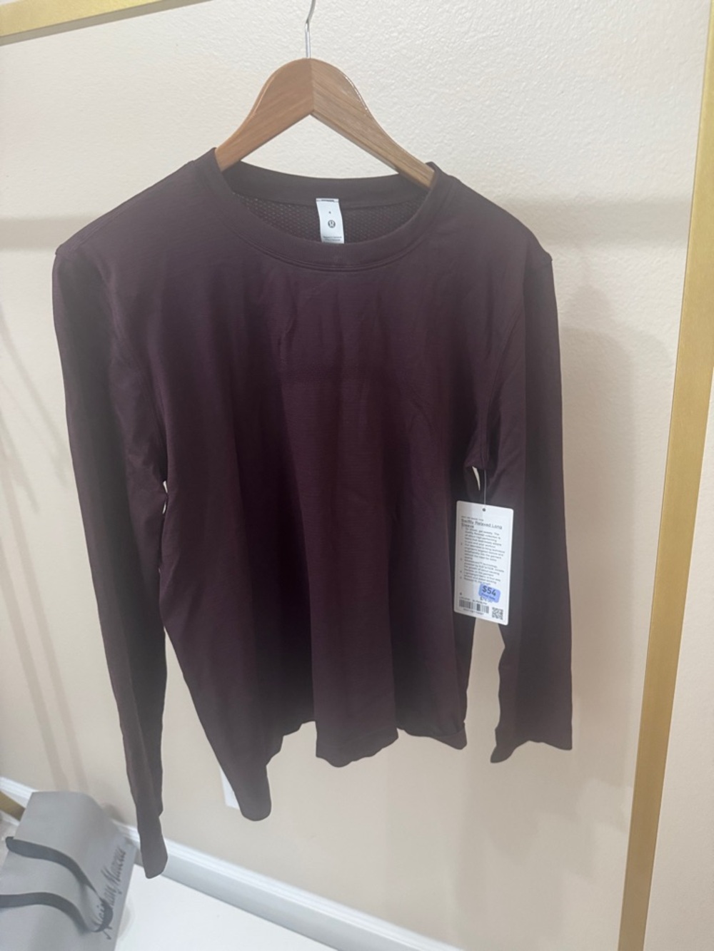 lululemon athletica Crew Neck Top in Burgundy Plum